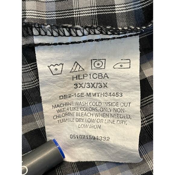 Wrangler Authentics 3X blue plaid long sleeve shirt - Picture 4 of 4